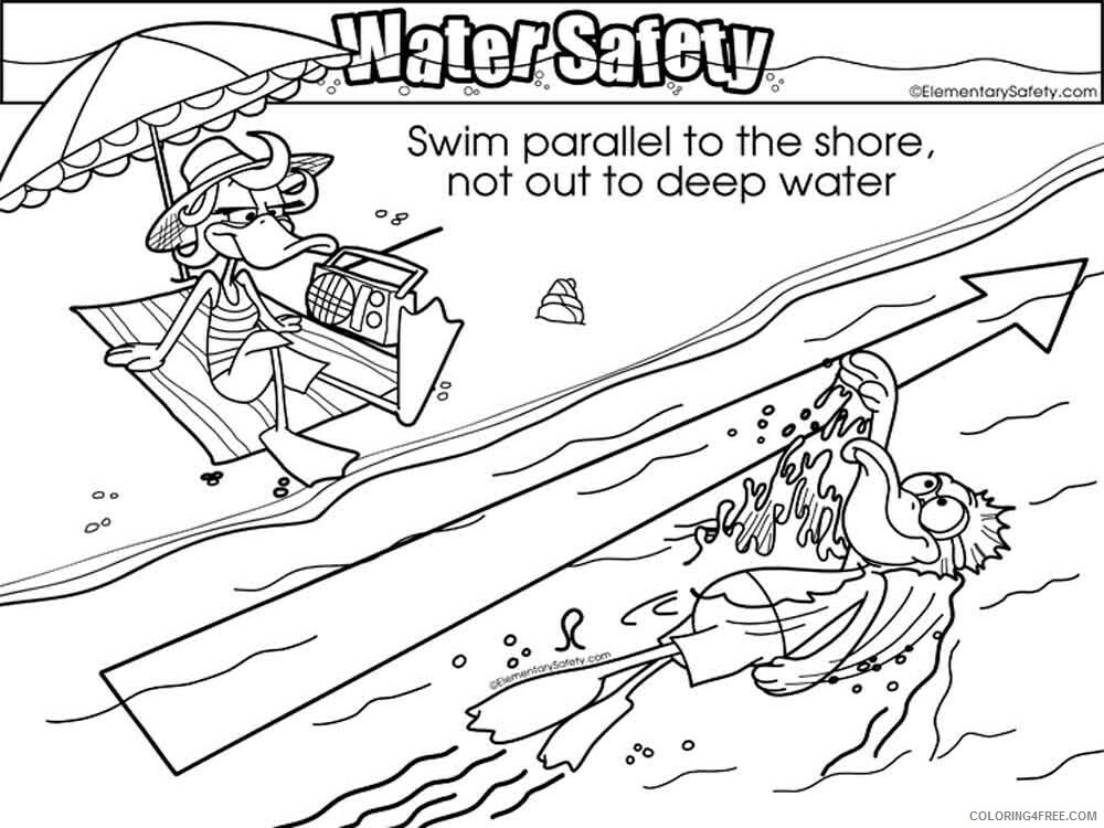 Swimming Coloring Pages educational swimming safety 9 Printable 2021 5949 Coloring4free