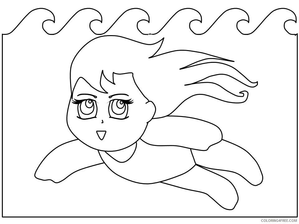 Swimming Coloring Pages swimming Printable 2021 5952 Coloring4free