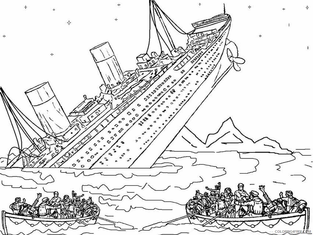 Titanic Coloring Pages Titanic 3 Printable 2021 5968 Coloring4free