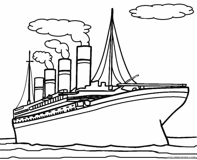 Titanic Coloring Pages titanic free Printable 2021 5972 Coloring4free