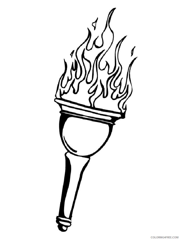 Torch Coloring Pages torch 7 Printable 2021 5978 Coloring4free