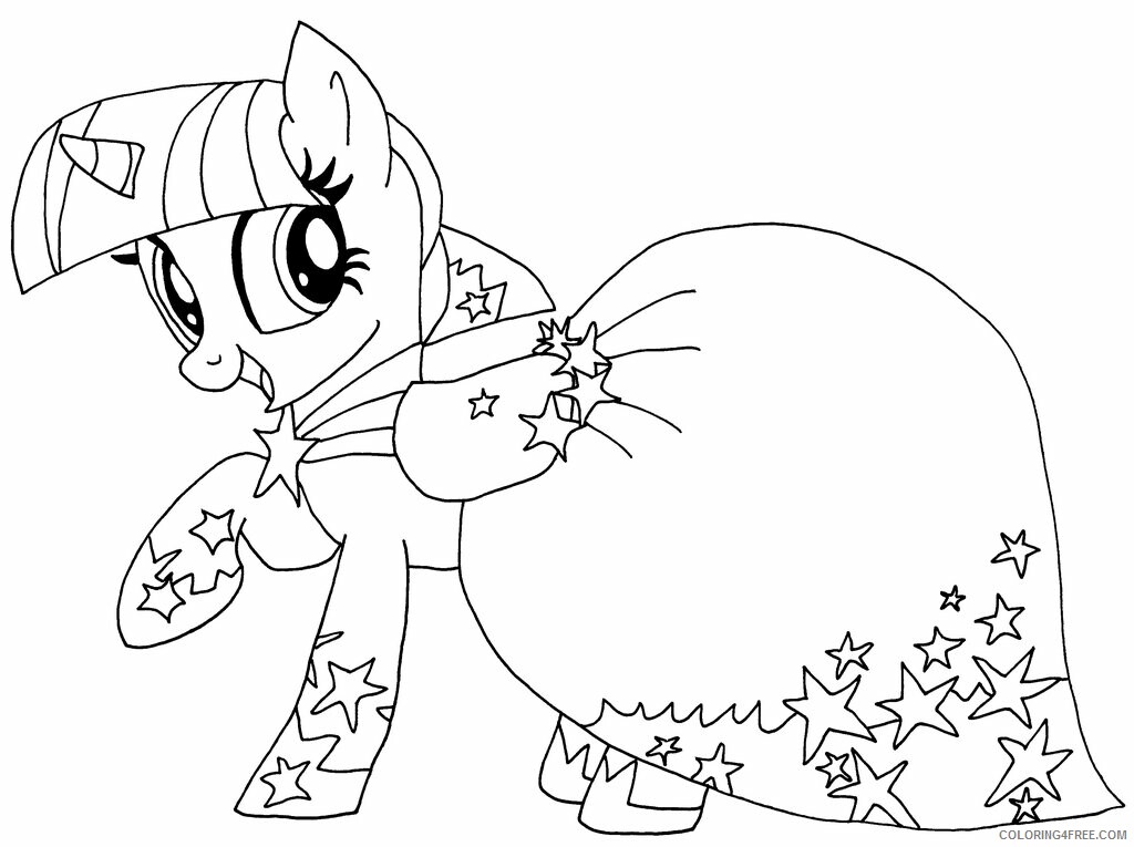 Twilight Sparkle Coloring Pages Pretty Twilight Sparkle Printable 2021 5983 Coloring4free
