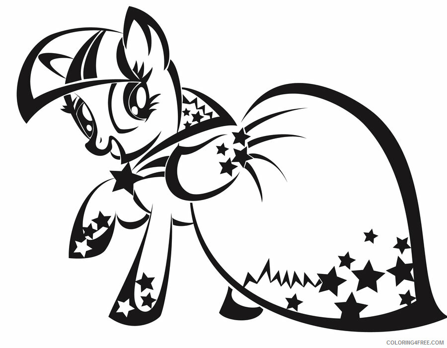 Twilight Sparkle Coloring Pages Twilight Sparkle 1 2 Printable 2021 5992 Coloring4free