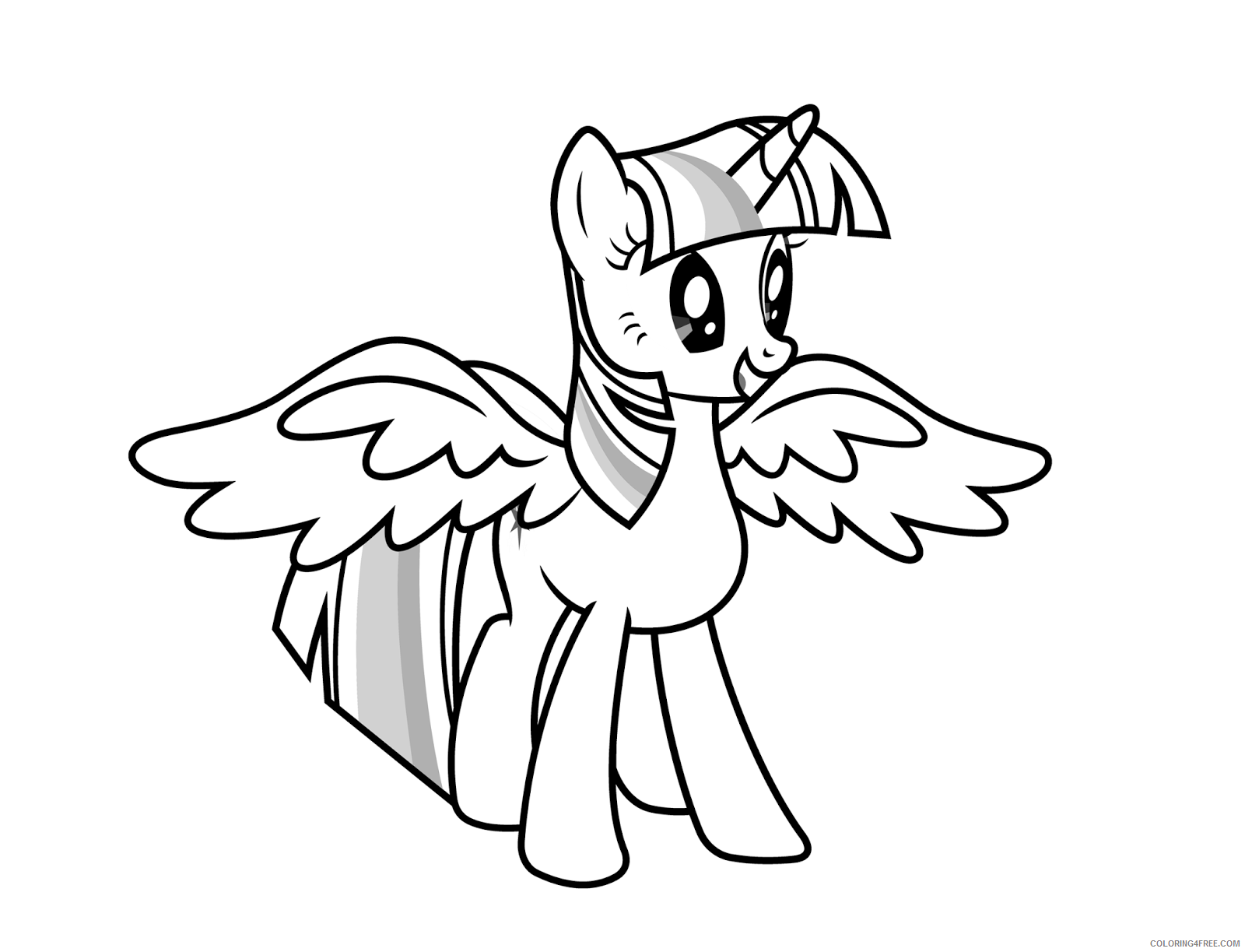 Twilight Sparkle Coloring Pages Twilight Sparkle 1 Printable 2021 5990 Coloring4free