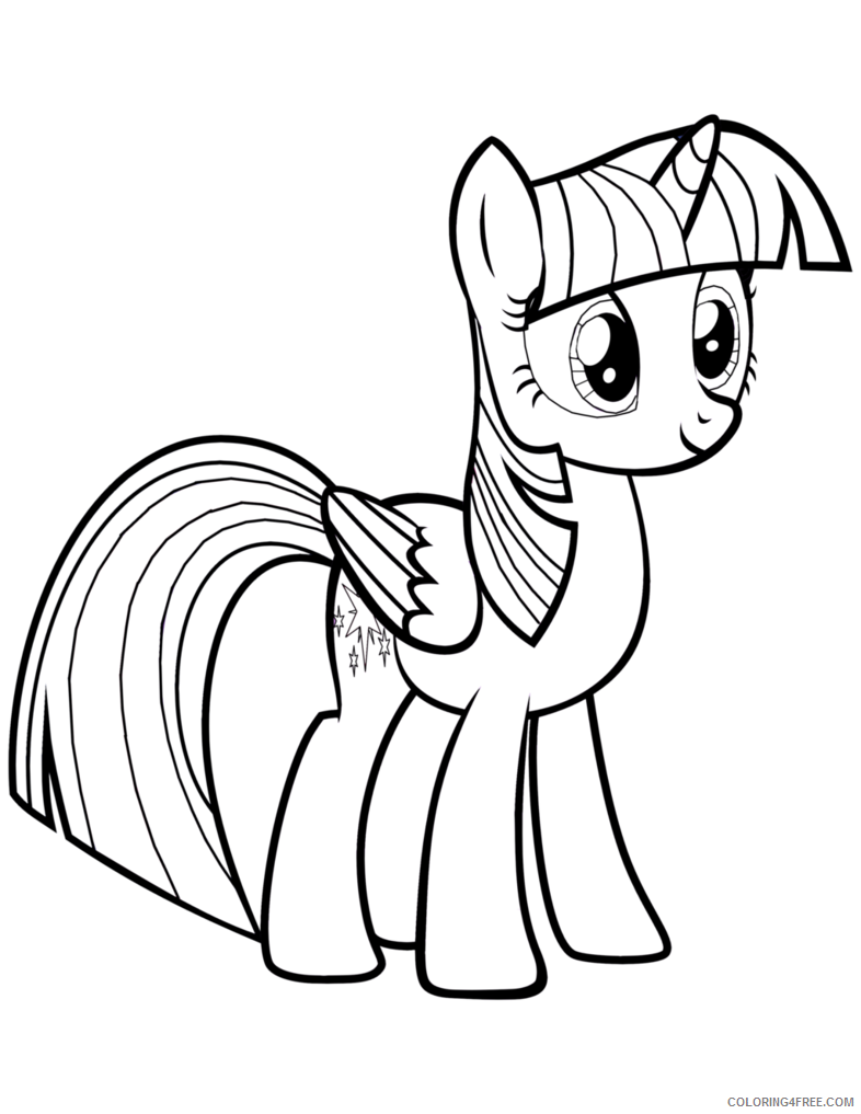 Twilight Sparkle Coloring Pages Twilight Sparkle Printable 2021 5989 Coloring4free