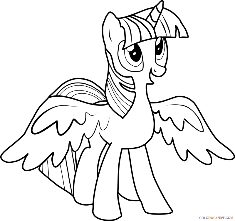 Twilight Sparkle Coloring Pages Twilight Sparkle Printable 2021 5991 Coloring4free