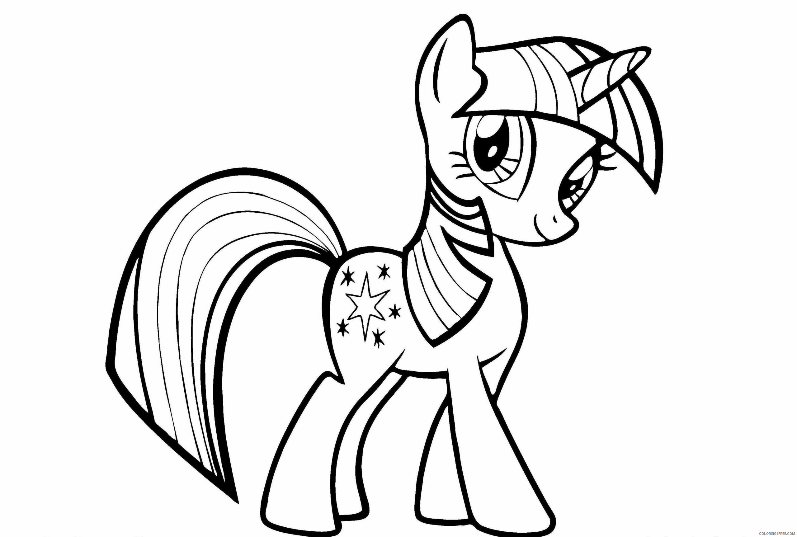 Twilight Sparkle Coloring Pages Twilight Sparkle Printable 2021 6000 Coloring4free