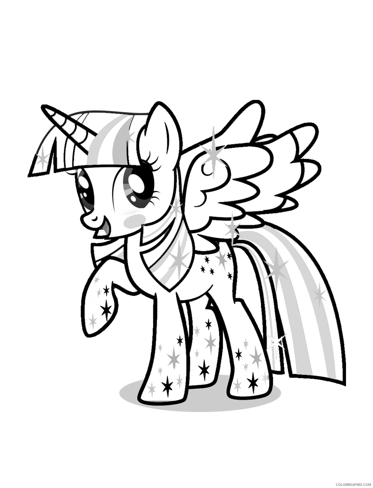Twilight Sparkle Coloring Pages Twilight Sparkle Printable 2021 6001 Coloring4free