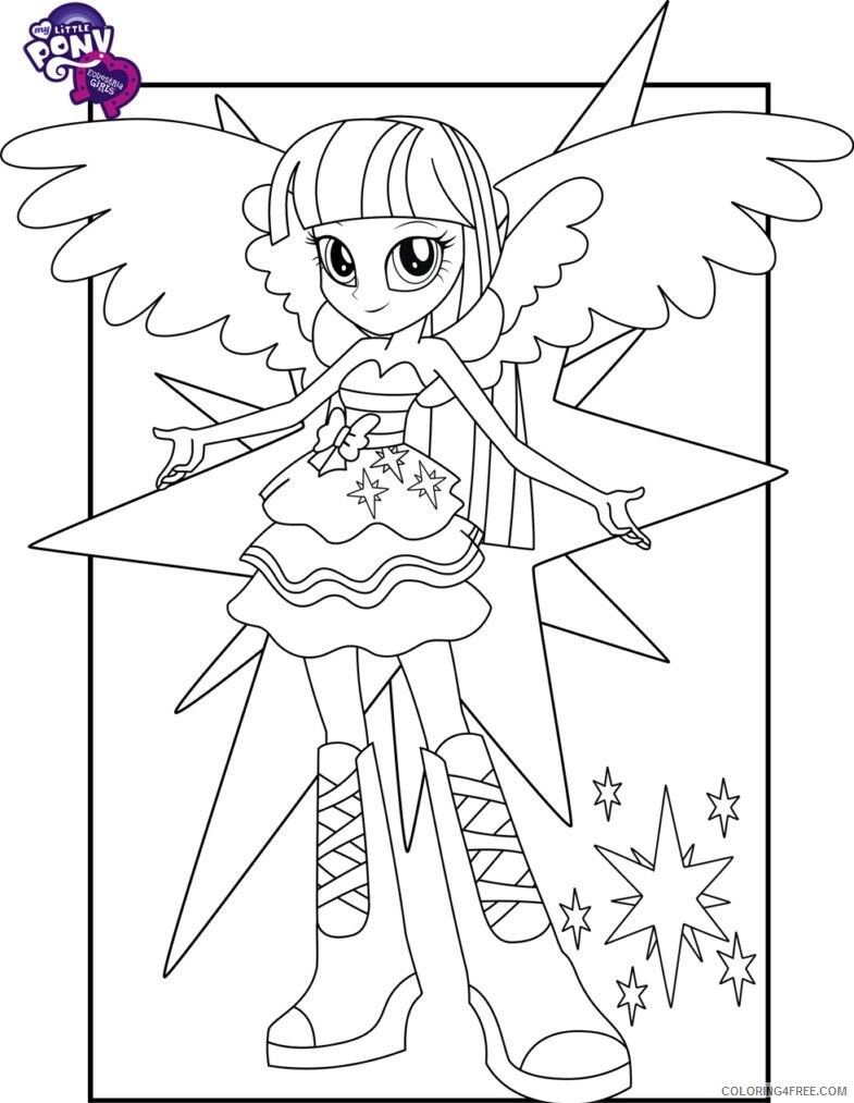 Twilight Sparkle Coloring Pages twilight sparkle a4 Printable 2021 5980 Coloring4free