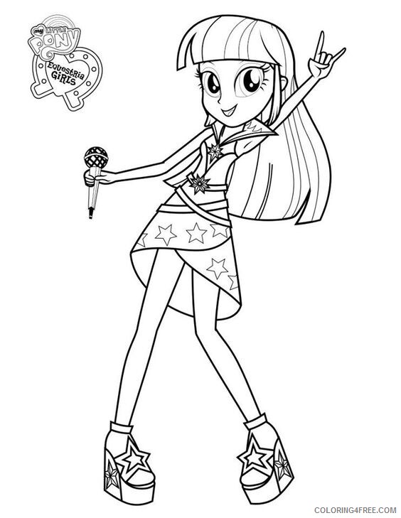 Twilight Sparkle Coloring Pages twilight sparkle singing a4 Printable 2021 5981 Coloring4free