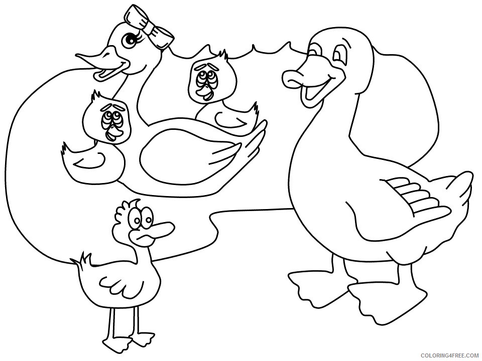 Ugly Duckling Coloring Pages 4 Printable 2021 6007 Coloring4free