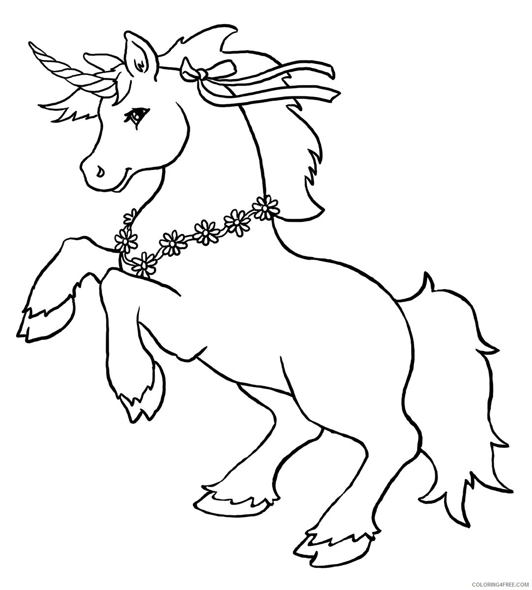 Unicorn Coloring Pages Cute Unicorn Printable 2021 6029 Coloring4free