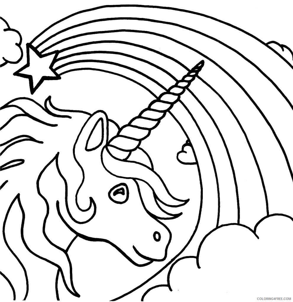 Unicorn Coloring Pages Unicorn to Print Printable 2021 6077 Coloring4free