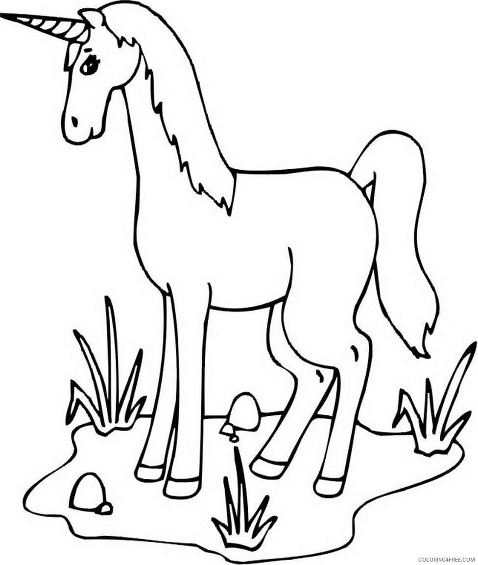 Unicorn Coloring Pages a_thin_unicorn Printable 2021 6017 Coloring4free
