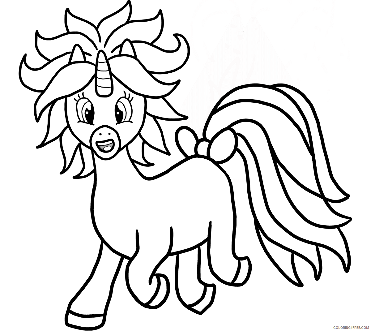 Unicorn Coloring Pages hyperactive unicorn Printable 2021 6042 Coloring4free