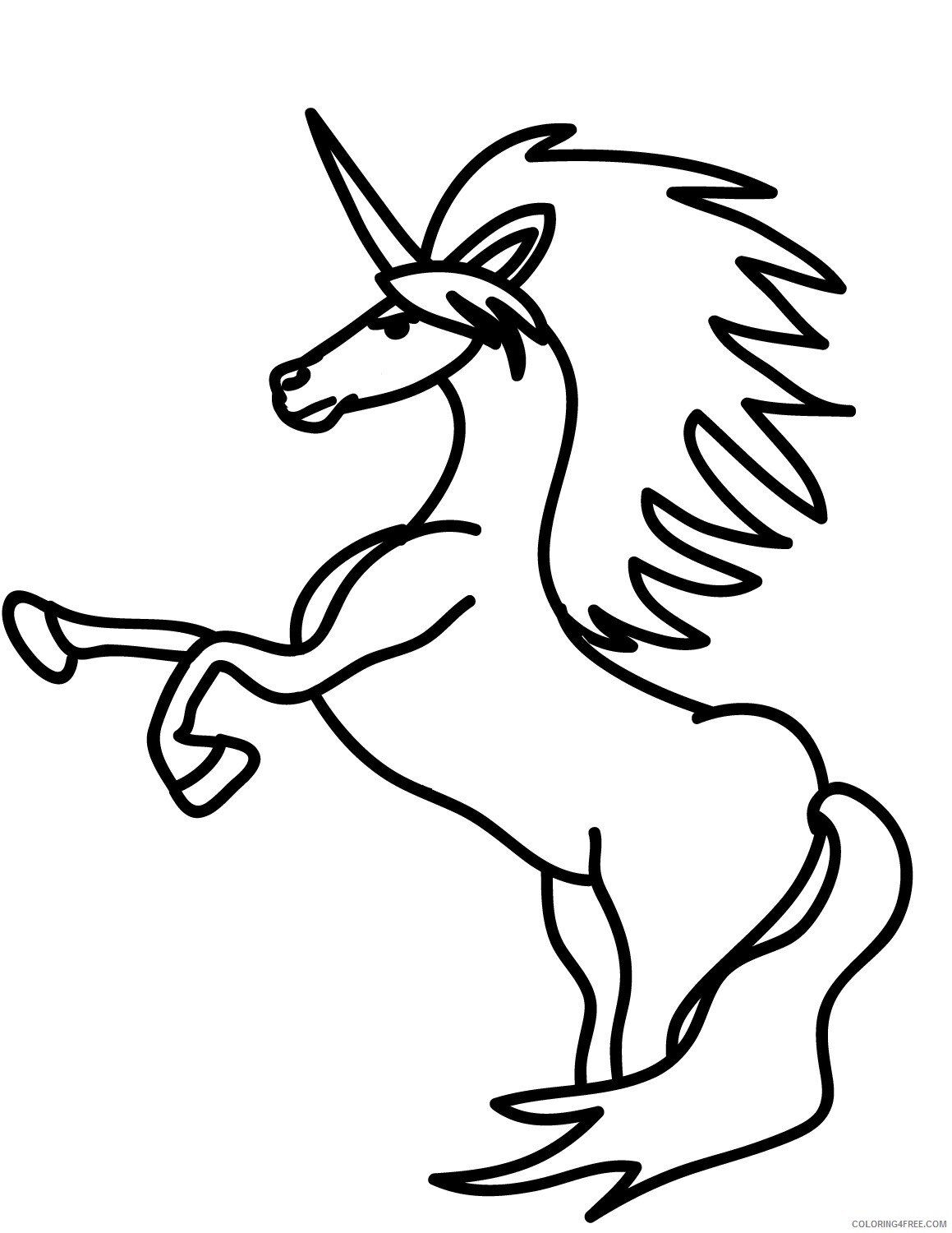 Unicorn Coloring Pages unicorn free stunning baby colouring Printable 2021 6076 Coloring4free