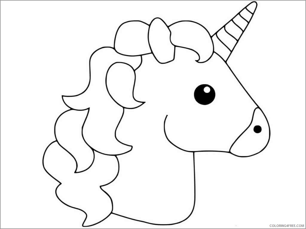 Unicorn Coloring Pages unicorn head Printable 2021 6080 Coloring4free