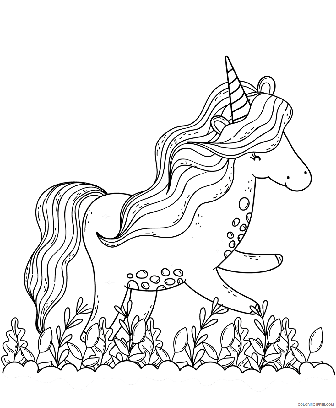 Unicorn Coloring Pages unicorn_having_fun Printable 2021 6055 Coloring4free
