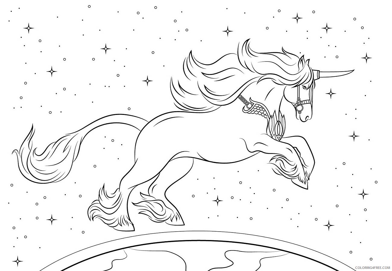 Unicorn Coloring Pages unicorn_moving Printable 2021 6060 Coloring4free
