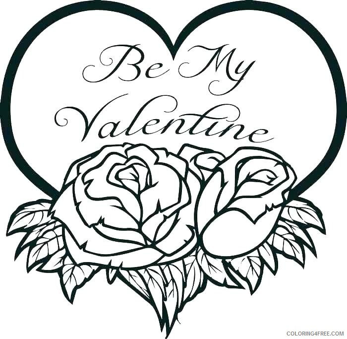 Valentine Heart Coloring Pages Be My Valentine Heart Printable 2021 6098 Coloring4free