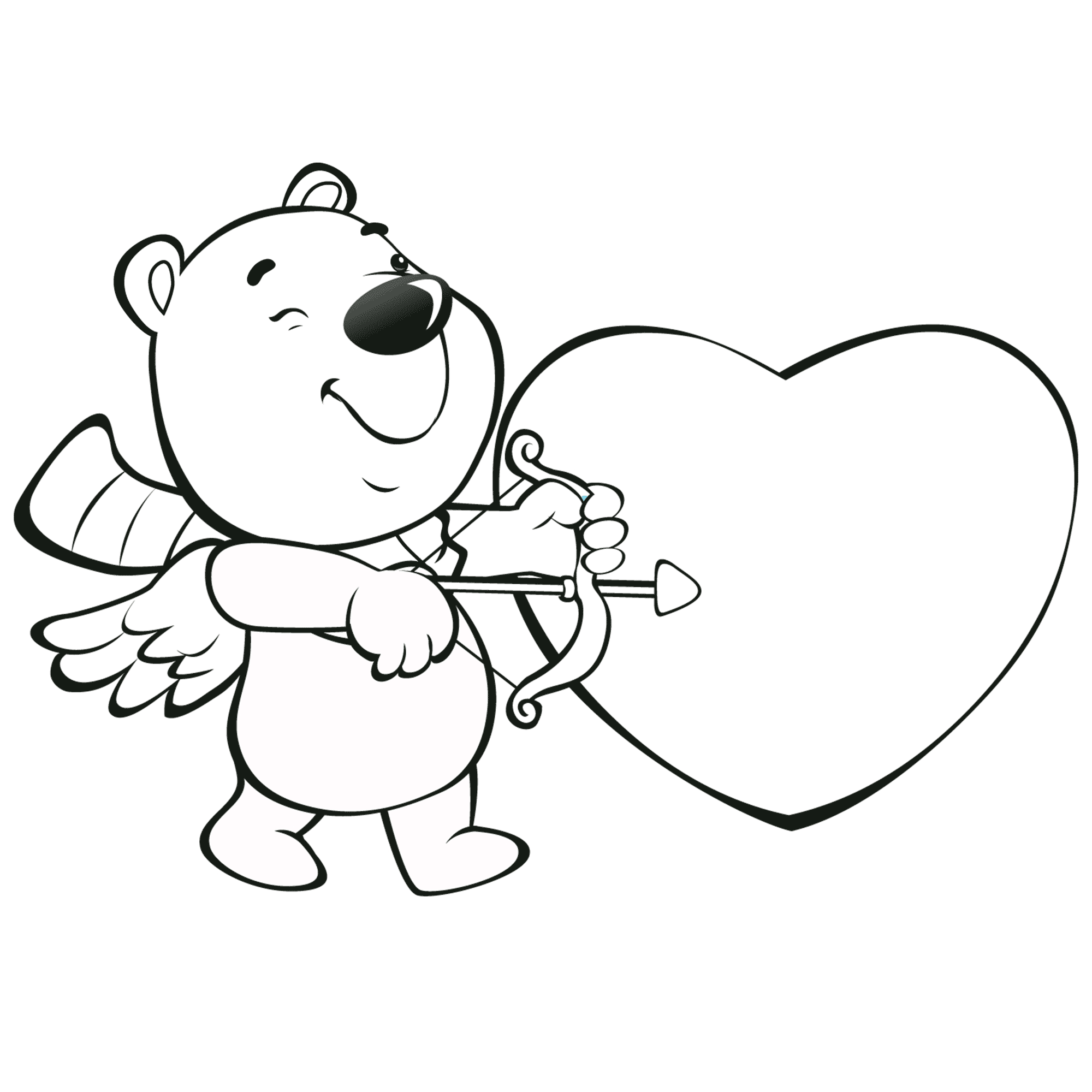 Valentine Heart Coloring Pages Bear Valentine Heart Free Printable 2021 6094 Coloring4free