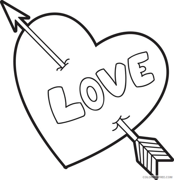 Valentine Heart Coloring Pages Free Love Valentine Heart Printable 2021 6104 Coloring4free