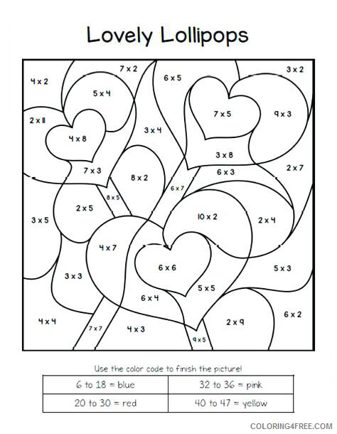 Valentine Heart Coloring Pages Lollipop Heart Valentines by Number Printable 2021 Coloring4free