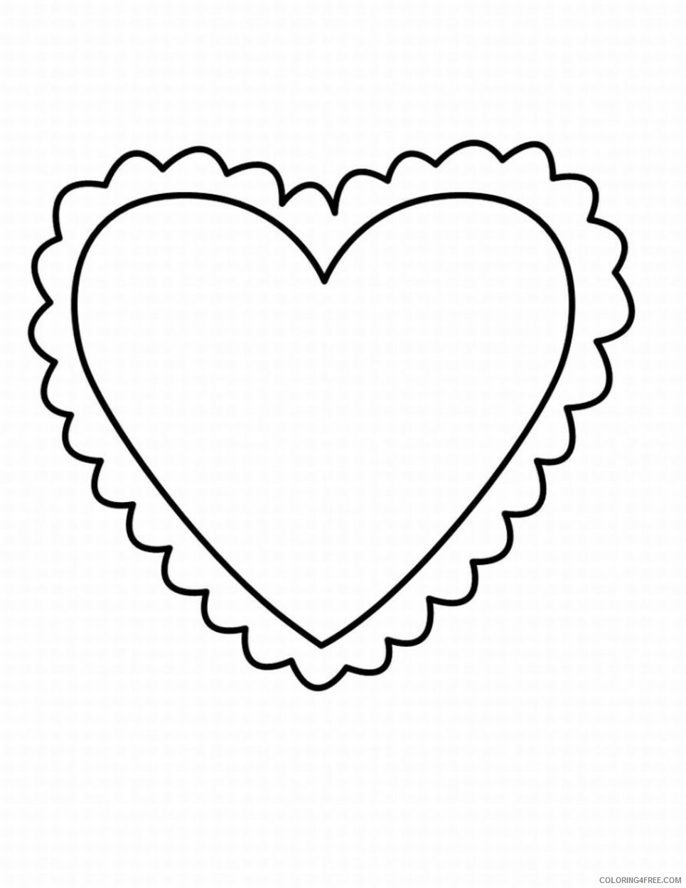 Valentine Heart Coloring Pages Print Valentine Heart Printable 2021 6124 Coloring4free