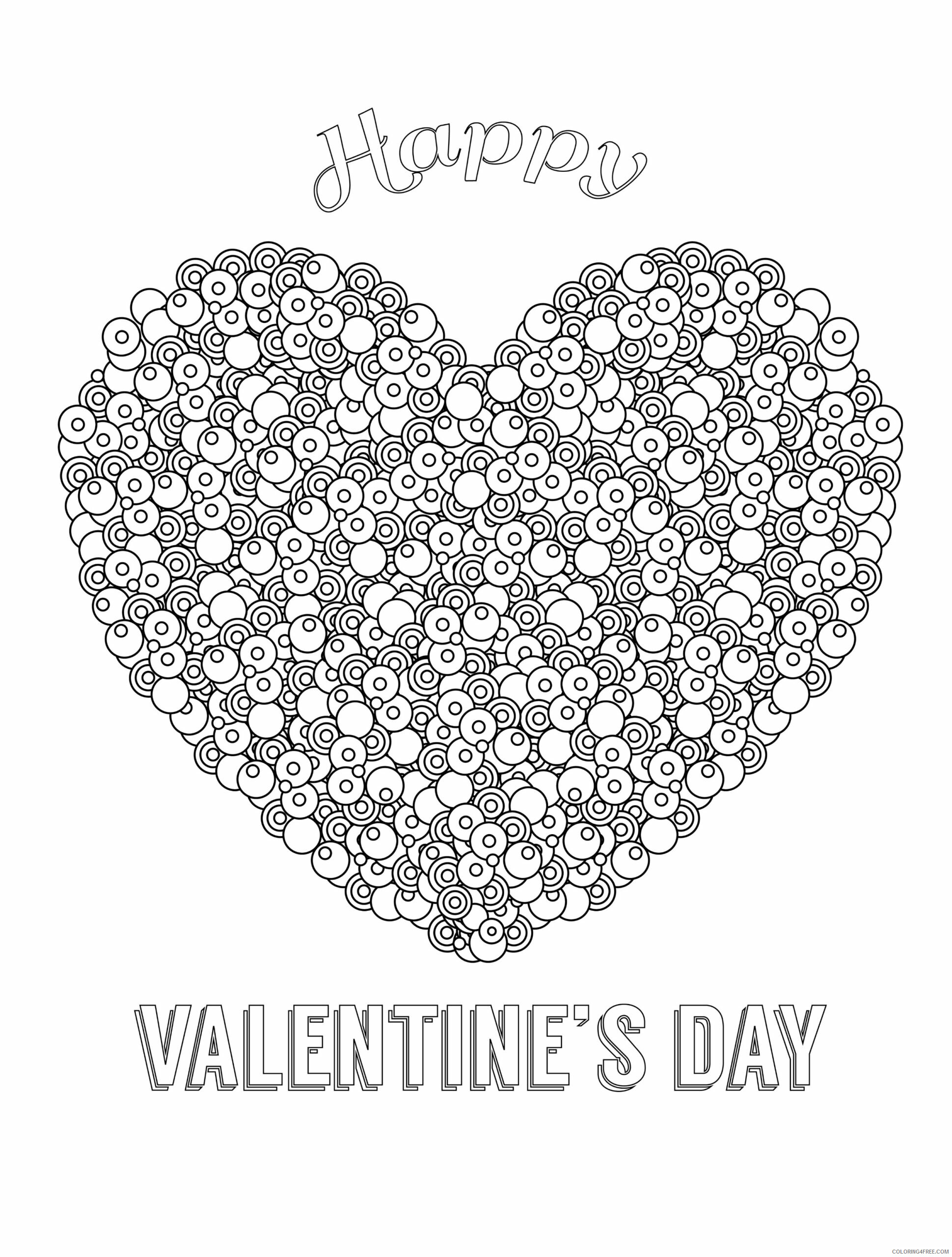 Valentine Heart Coloring Pages Valentine Heart Collage Printable 2021 6131 Coloring4free