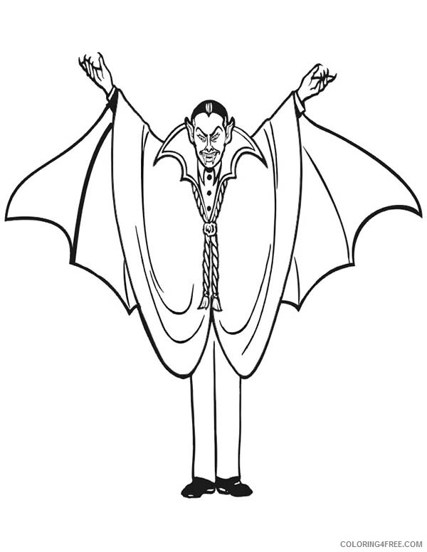 Vampire Coloring Pages Count Dracula the Vampire Printable 2021 6149 Coloring4free