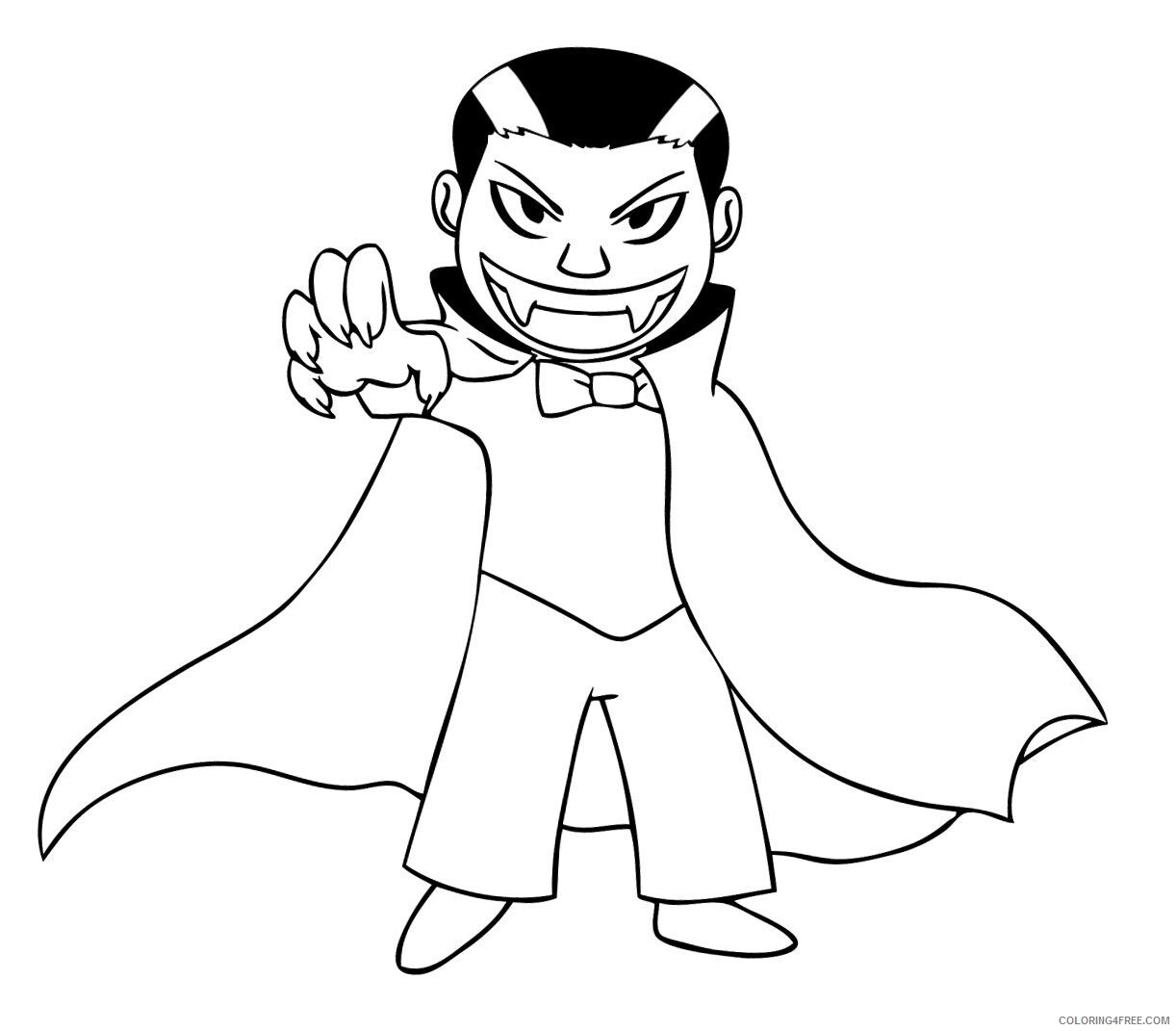 Vampire Coloring Pages Free Vampire Printable 2021 6153 Coloring4free