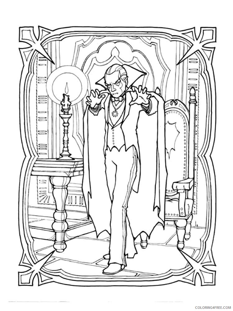 Vampire Coloring Pages Vampire 1 Printable 2021 6159 Coloring4free