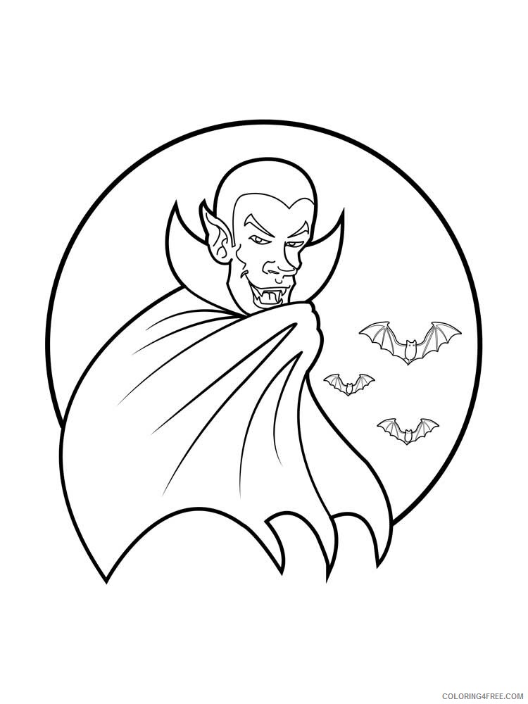 Vampire Coloring Pages Vampire 17 Printable 2021 6164 Coloring4free