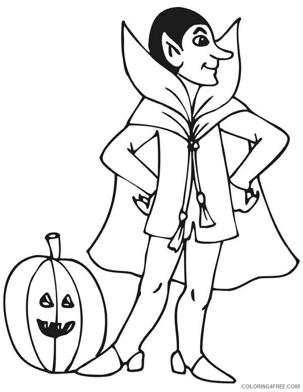Vampire Coloring Pages Vampire Costume for Halloween Printable 2021 6171 Coloring4free