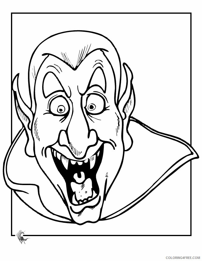 Vampire Coloring Pages Vampire Scary Printable 2021 6172 Coloring4free