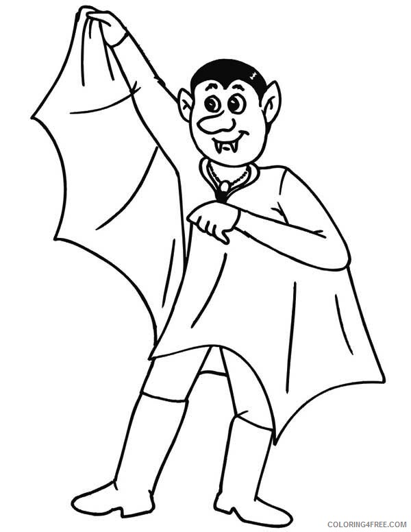 Vampire Coloring Pages Vampire Spread His Wing Printable 2021 6175 Coloring4free