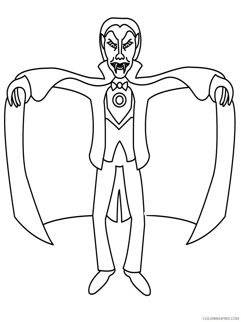 Vampire Coloring Pages Vampire To Print Printable 2021 6170 Coloring4free