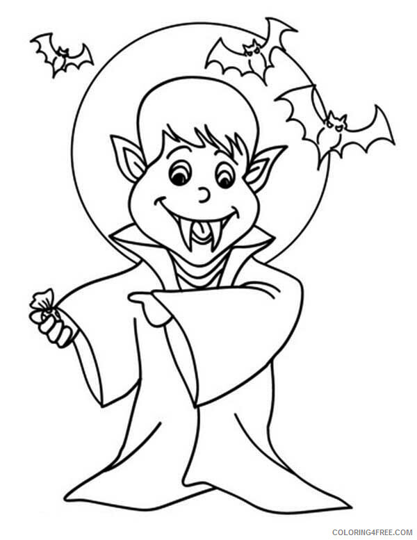 Vampire Coloring Pages Vampire Under the Monlight Printable 2021 6177 Coloring4free