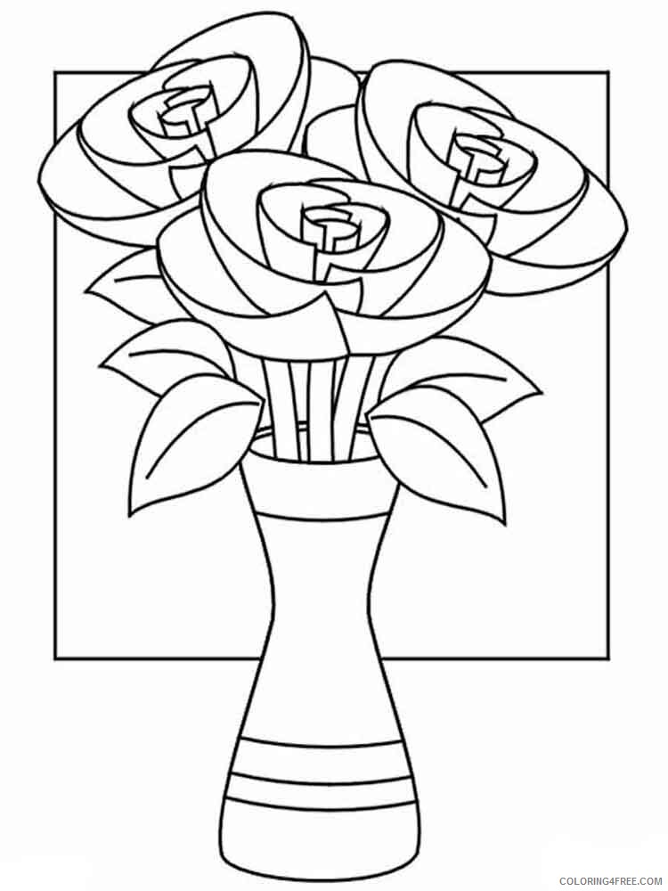 Vase Coloring Pages flower in vase 11 Printable 2021 6179 Coloring4free