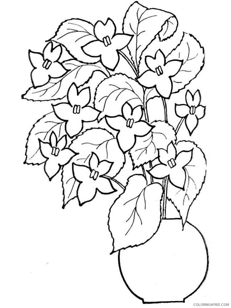 Vase Coloring Pages flower in vase 19 Printable 2021 6183 Coloring4free