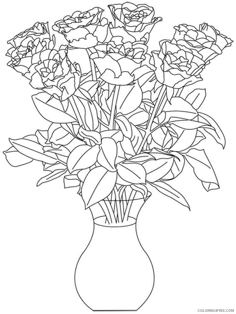 Vase Coloring Pages flower in vase 23 Printable 2021 6186 Coloring4free