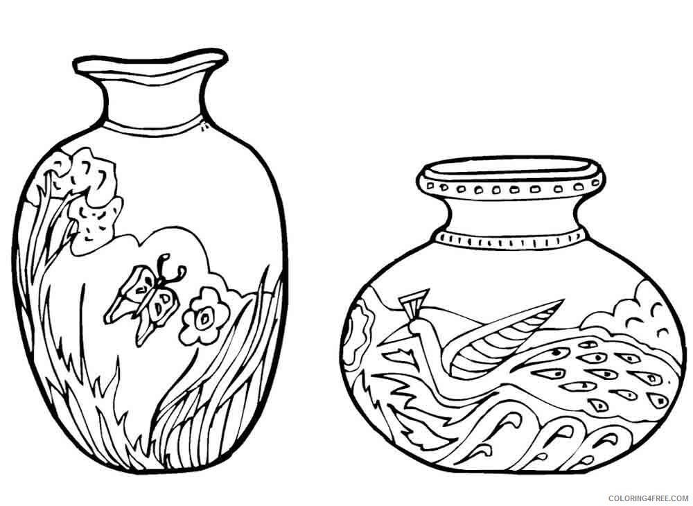 Vase Coloring Pages vase 10 Printable 2021 6194 Coloring4free
