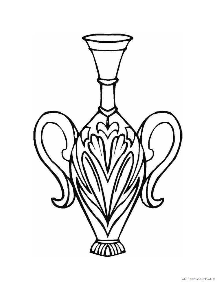 Vase Coloring Pages vase 14 Printable 2021 6195 Coloring4free