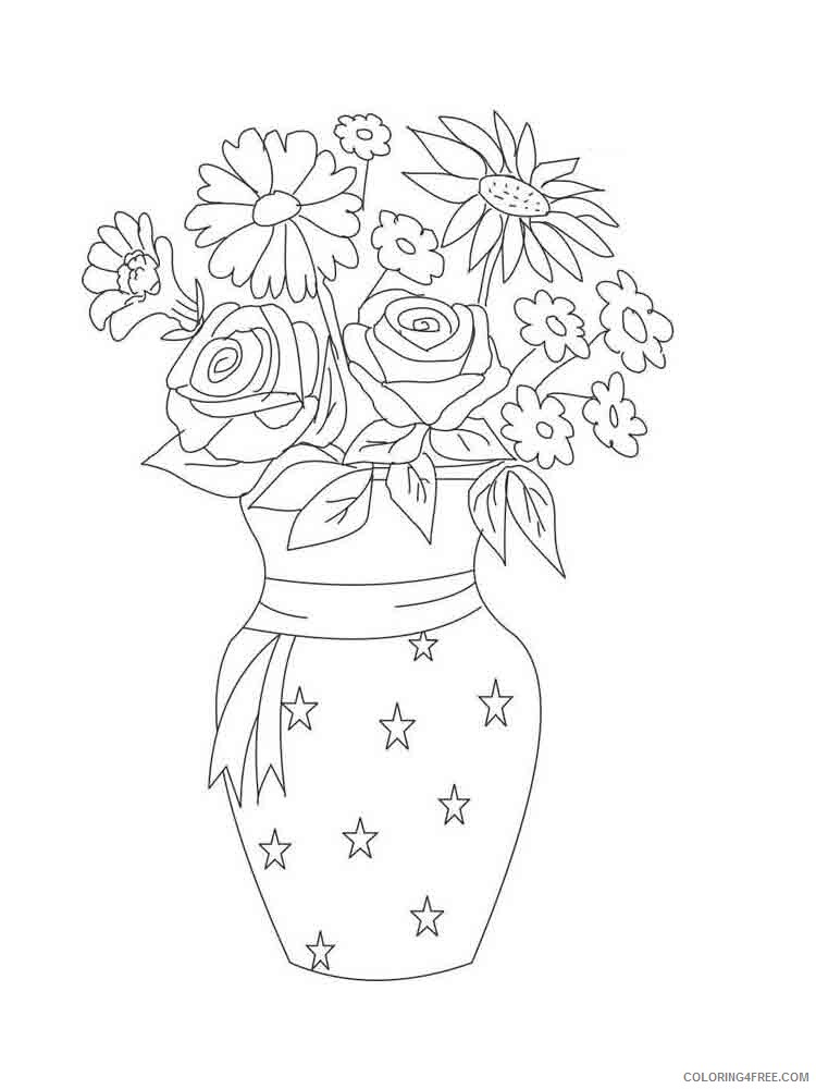 Vase Coloring Pages vase 2 Printable 2021 6196 Coloring4free
