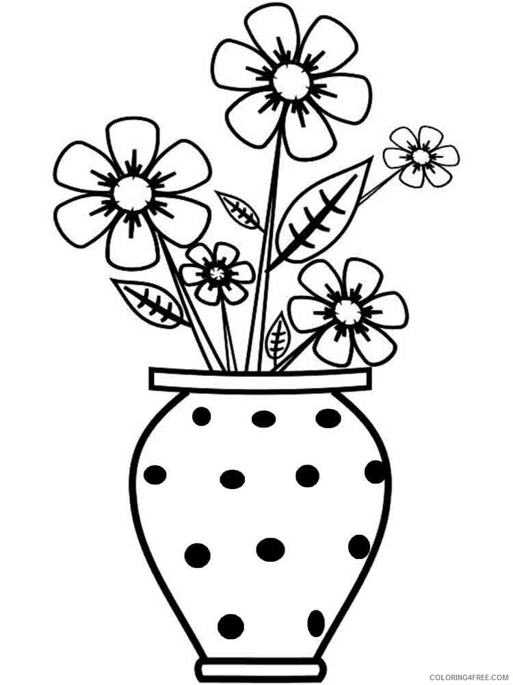 Vase Coloring Pages vase 3 Printable 2021 6197 Coloring4free