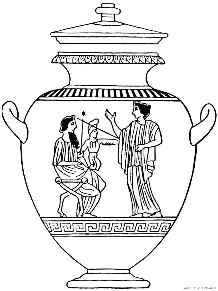 Vase Coloring Pages vase 4 Printable 2021 6198 Coloring4free
