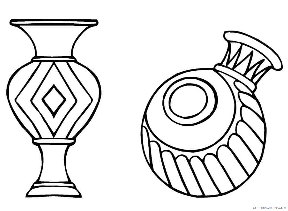 Vase Coloring Pages vase 9 Printable 2021 6201 Coloring4free