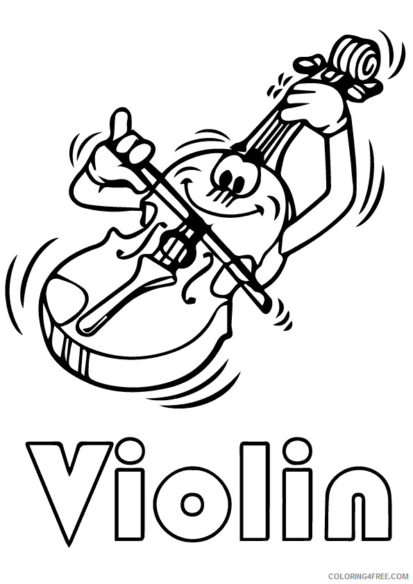Violin Coloring Pages play the violin Printable 2021 6211 Coloring4free