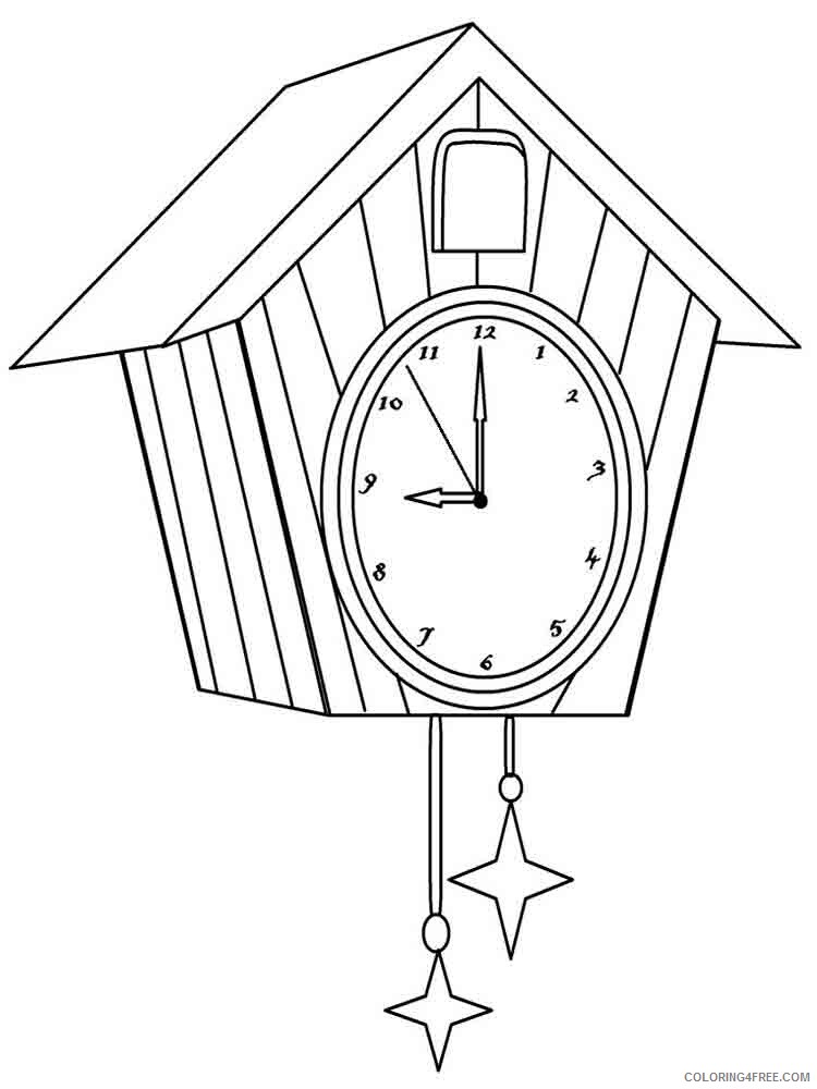Watch and Clock Coloring Pages Watch and Clock 4 Printable 2021 6231 Coloring4free