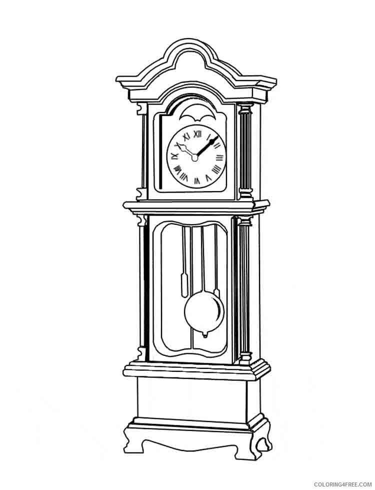 Watch and Clock Coloring Pages Watch and Clock 7 Printable 2021 6233 Coloring4free